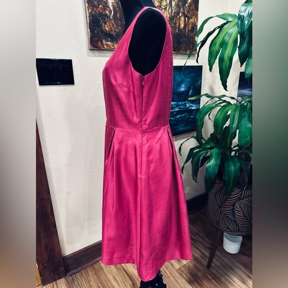 JM Studio by John Meyer Pink Pleated Fit & Flare Dress Sleeveless Size 8 Resort - Picture 5 of 11